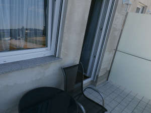 Sitzen und entspannen am Balkon